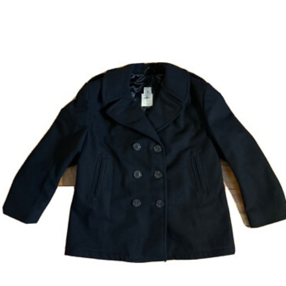 US Navy Military DSCP Peacoat 18S - Black